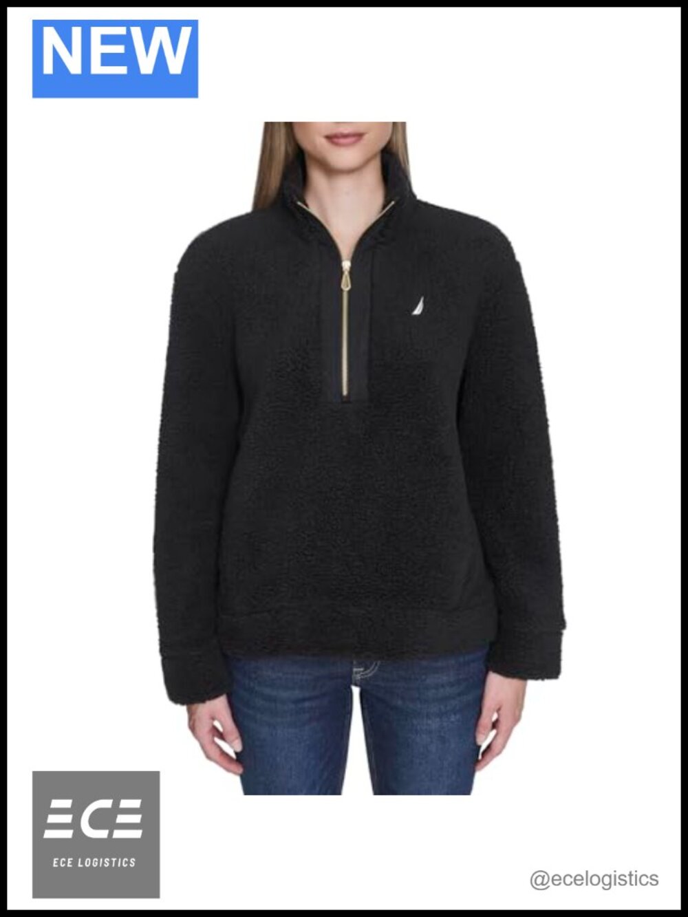 Mockneck Fleece Sherpa Pullover Sweatshirt 1/4 Zip Long Sleeve